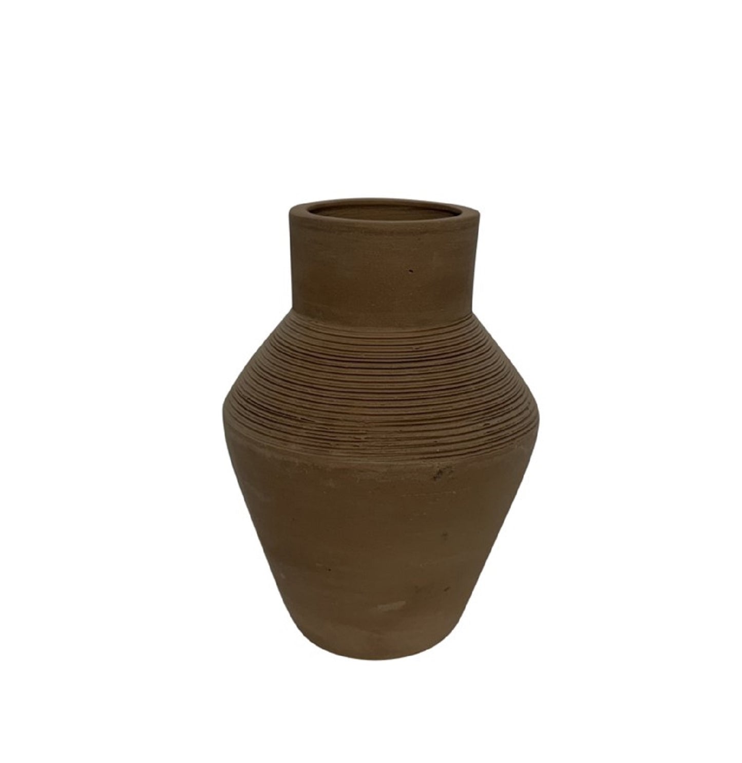 Natural Terracotta Vase - 8.7" H & 6.1" Dia