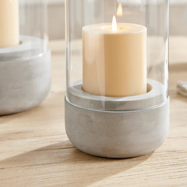 Lumière Cement Pillar Candle Holder