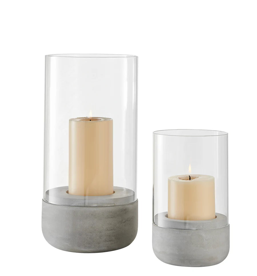 Lumière Cement Pillar Candle Holder