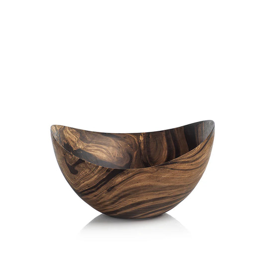 Mariposa Mango Wood Marbelized Bowl