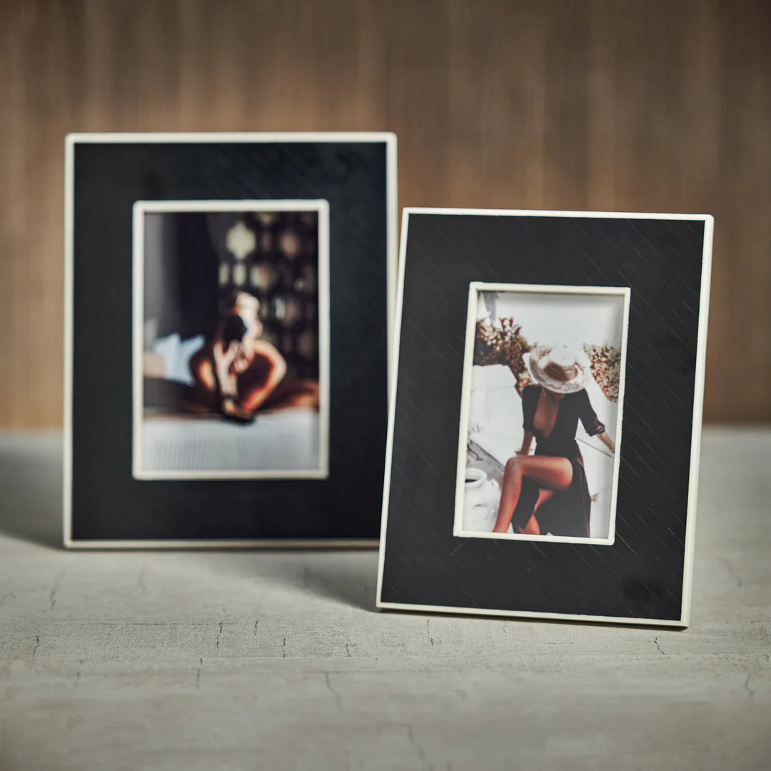 Black Bone Inlay Design Photo Frame 5x7